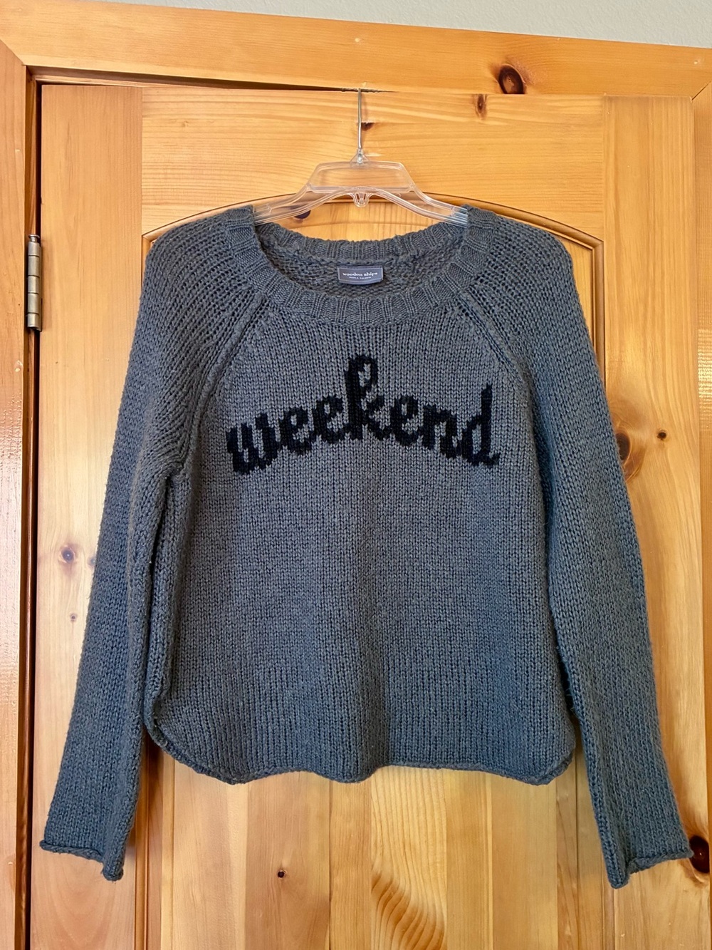 Wooden Ships Gray 'Weekend' Mohair and Wool Crewneck Sweater